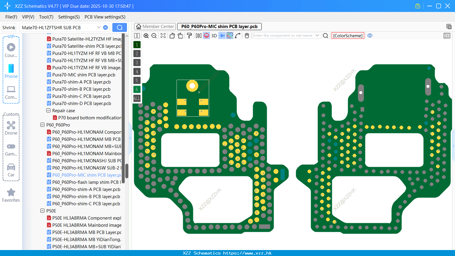 Huawei P60_P60Pro-MIC Shim PCB Layer